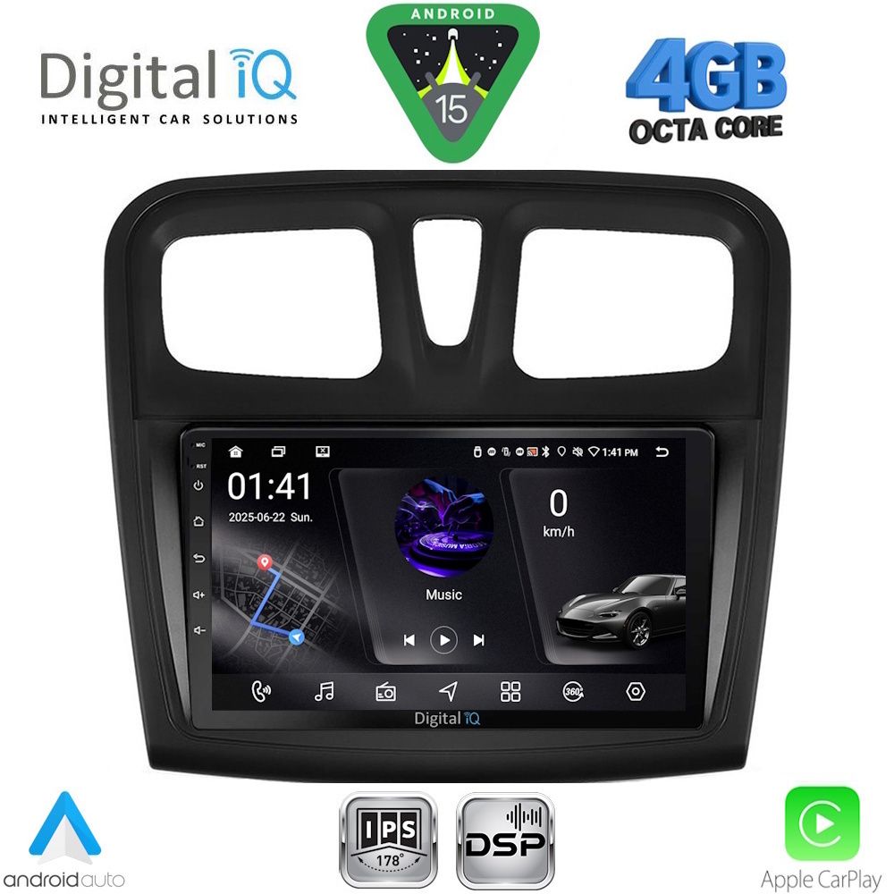 DIGITAL IQ RSG 6108SQ_CPA (9inc) MULTIMEDIA TABLET for DACIA LOGAN – SANDERO mod. 2012-2019