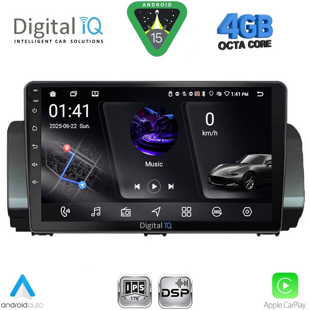 DIGITAL IQ RSG 6109_CPA (9inc) MULTIMEDIA TABLET for DACIA LOGAN - SANDERO - JOGGER mod. 2020-2026