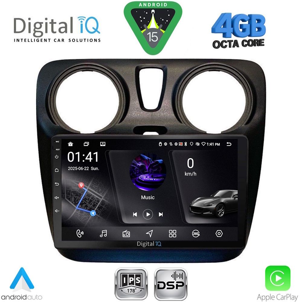 DIGITAL IQ RSG 6112_CPA (9inc) MULTIMEDIA TABLET for DACIA DOKKER mod. 2012-2022