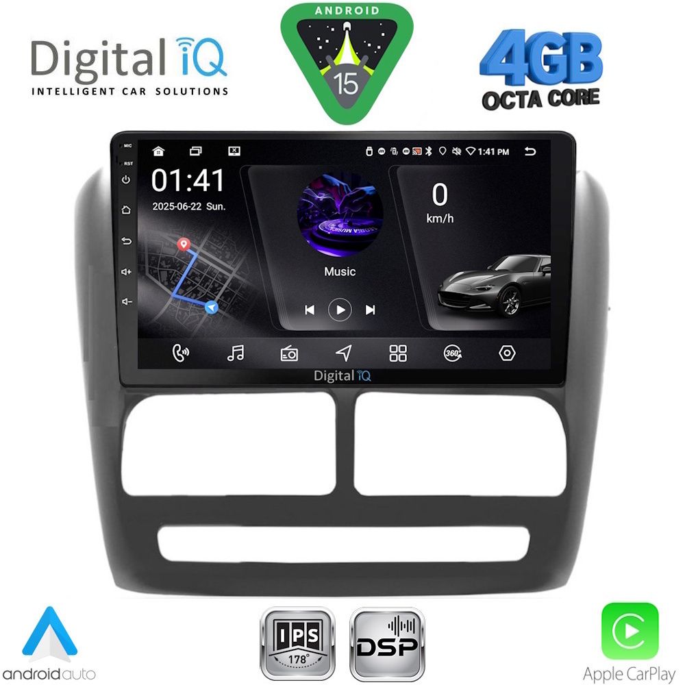 DIGITAL IQ RSG 6137_CPA (9inc) MULTIMEDIA TABLET for FIAT DOBLO mod. 2010-2015