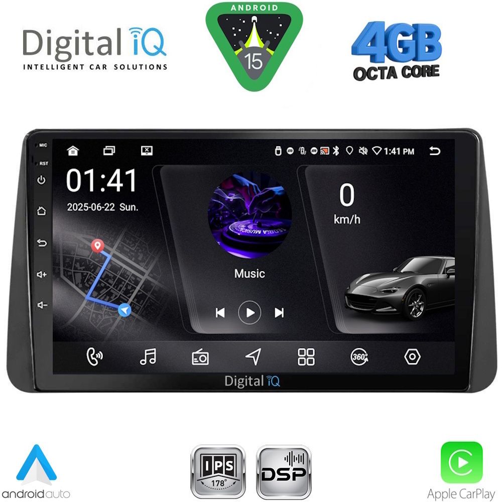 DIGITAL IQ RSG 6149_CPA DASH (9inc) MULTIMEDIA TABLET for FIAT TIPO mod. 2018-2023
