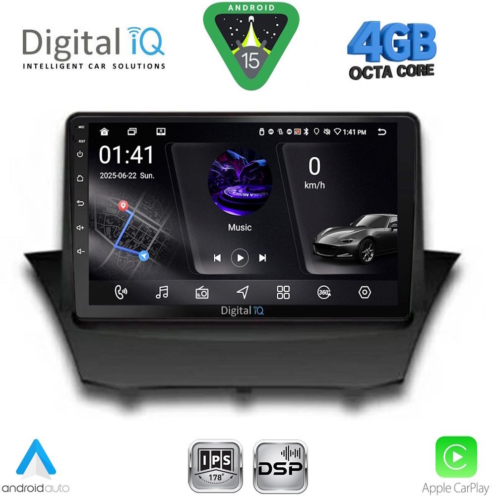 DIGITAL IQ RSG 6154A_CPA (9inc) MULTIMEDIA TABLET for FORD FIESTA mod. 2008-2017