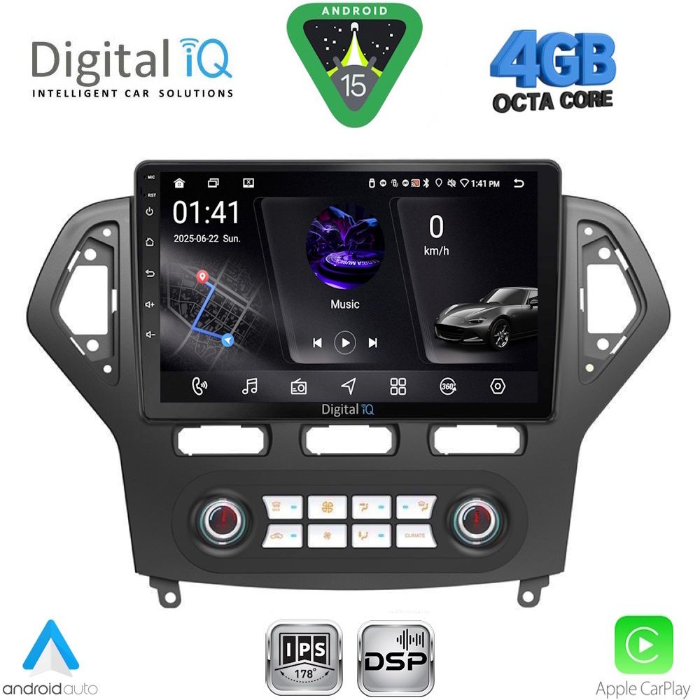 DIGITAL IQ RSG 6162_CPA CLIMA (10inc) MULTIMEDIA TABLET for FORD MONDEO mod. 2007-2011