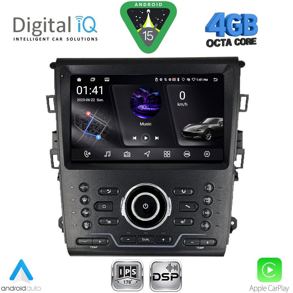 DIGITAL IQ RSG 6164_CPA CLIMA (9inc) MULTIMEDIA TABLET for FORD MONDEO mod. 2014-2023