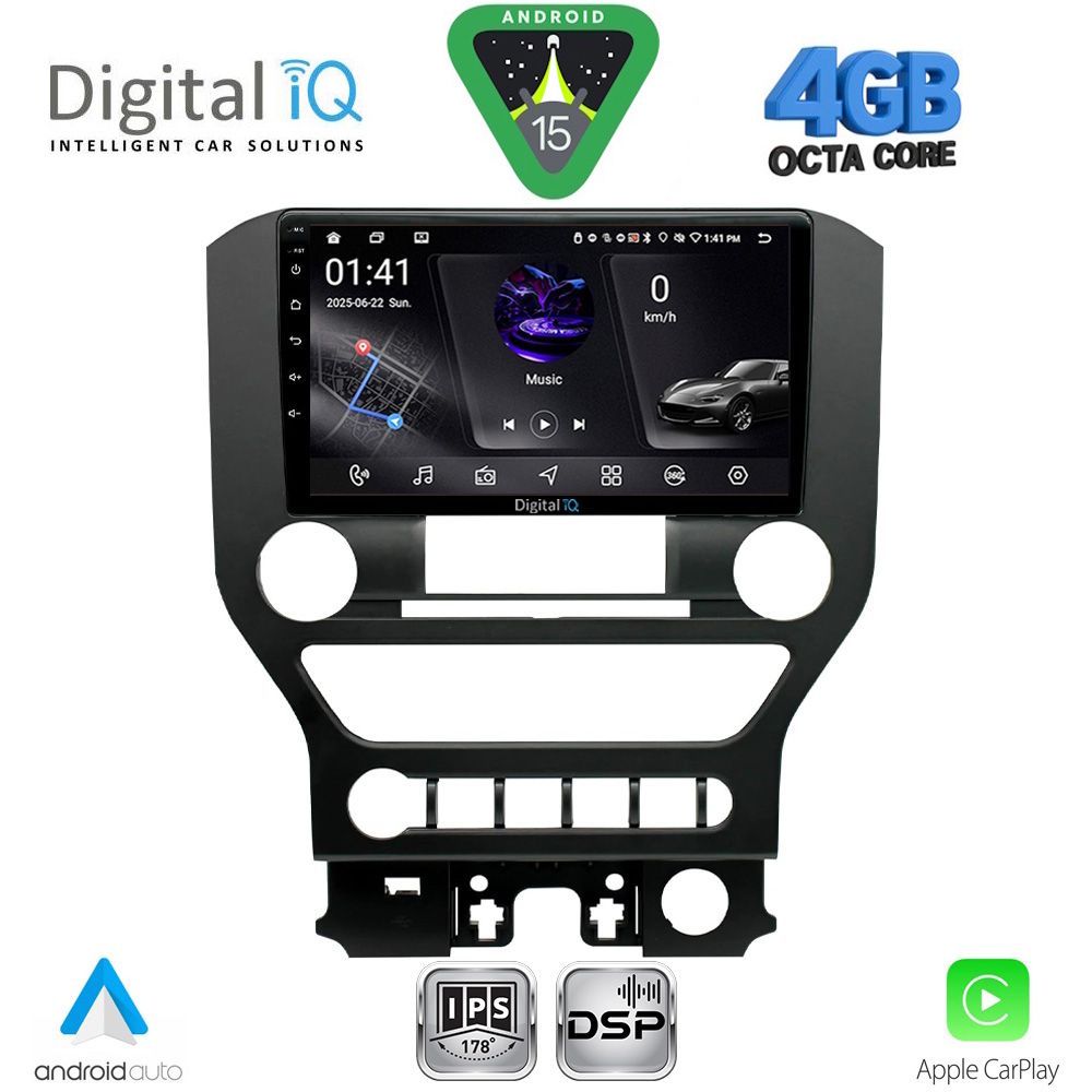 DIGITAL IQ RSG 6166_CPA 4BUT (9inc) MULTIMEDIA TABLET for FORD MUSTANG mod. 2015-2020