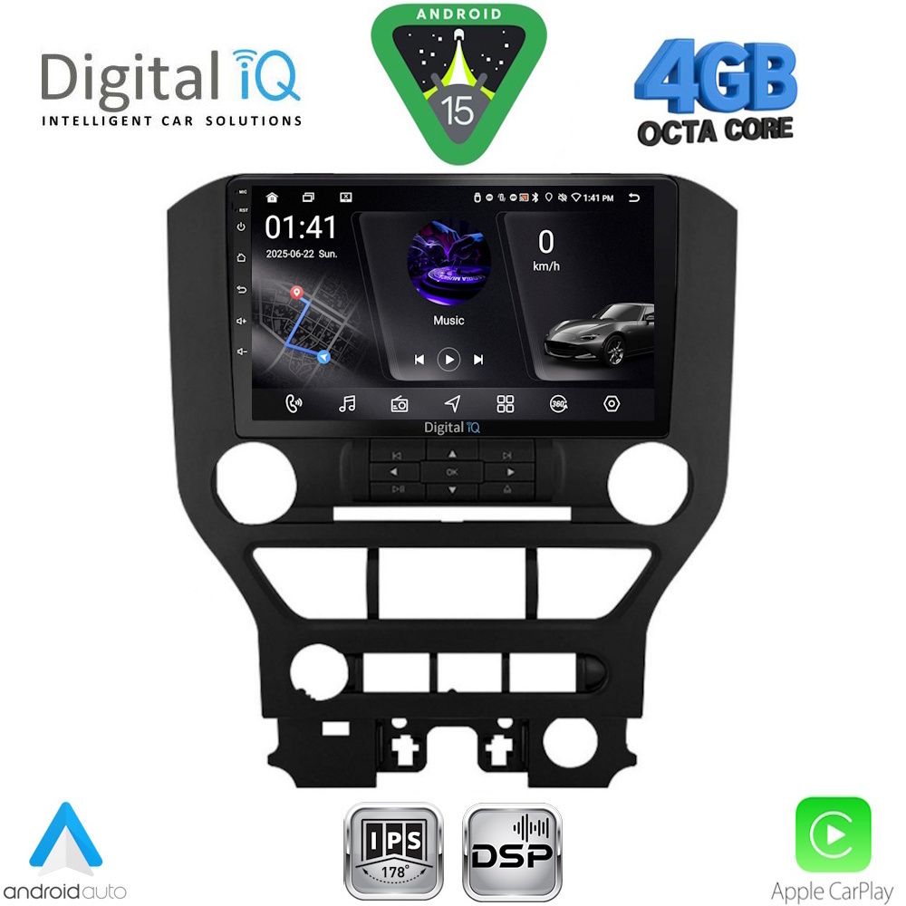 DIGITAL IQ RSG 6166_CPA 3BUT (9inc) MULTIMEDIA TABLET for FORD MUSTANG mod. 2015-2020