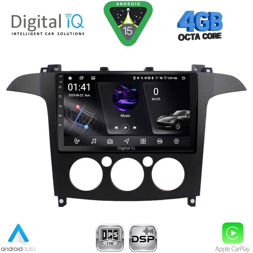 DIGITAL IQ RSG 6175_CPA A/C (9inc) MULTIMEDIA TABLET for FORD SMAX mod. 2006-2014