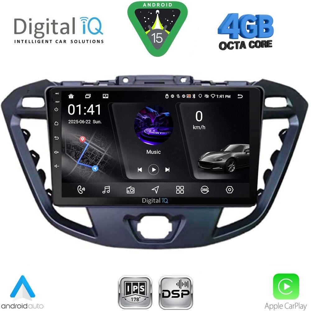 DIGITAL IQ RSG 6177_CPA (9inc) MULTIMEDIA TABLET for FORD TRANSIT CUSTOM | TOURNEO CUSTOM mod. 2013-2019