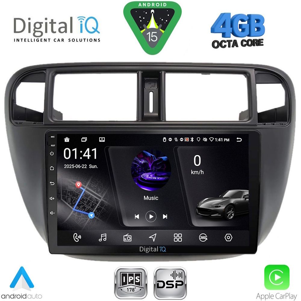 DIGITAL IQ RSG 6186_CPA A/C (9inc) MULTIMEDIA TABLET for HONDA CIVIC mod. 1995-2001