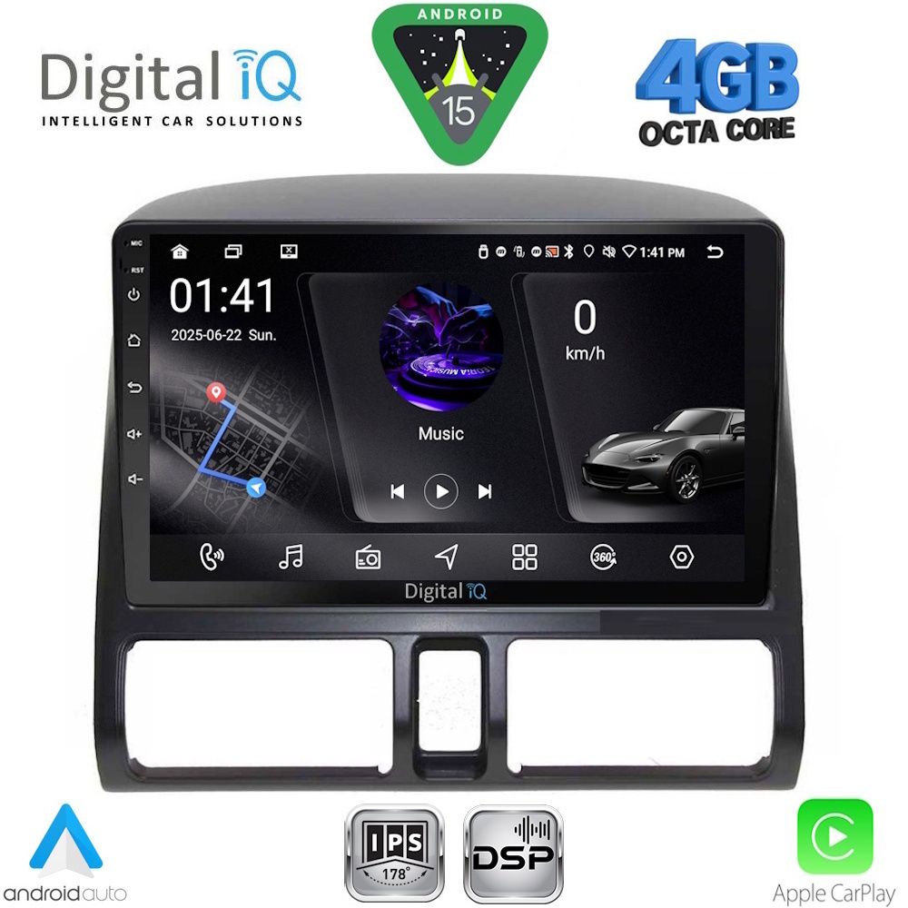 DIGITAL IQ RSG 6196_CPA CLIMA (9inc) MULTIMEDIA TABLET for HONDA CRV mod. 1996-2006