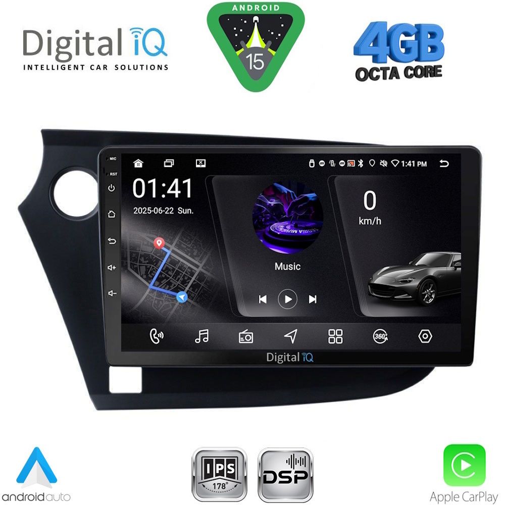 DIGITAL IQ RSG 6205_CPA (9inc) MULTIMEDIA TABLET for HONDA INSIGHT mod. 2009-2014