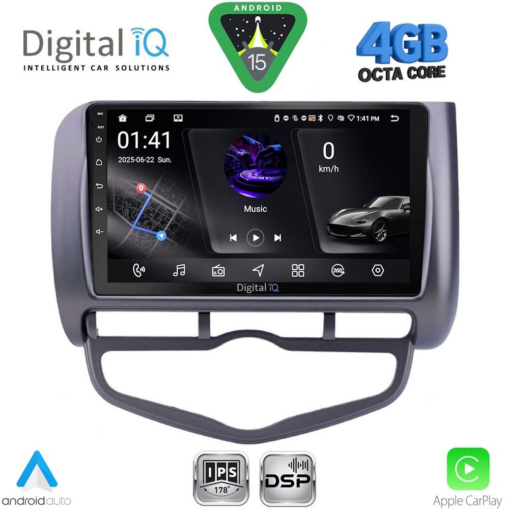 DIGITAL IQ RSG 6210_CPA CLIMA (9inc) MULTIMEDIA TABLET for HONDA JAZZ mod. 2002-2008