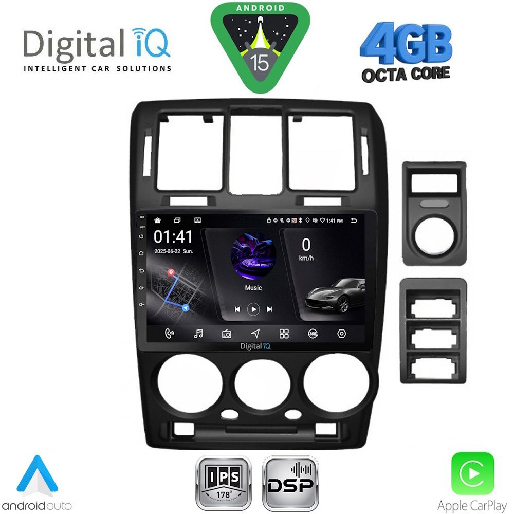 DIGITAL IQ RSG 6222BL_CPA (9inc) MULTIMEDIA TABLET for HYUNDAI GETZ mod. 2002-2011 (BLACK)