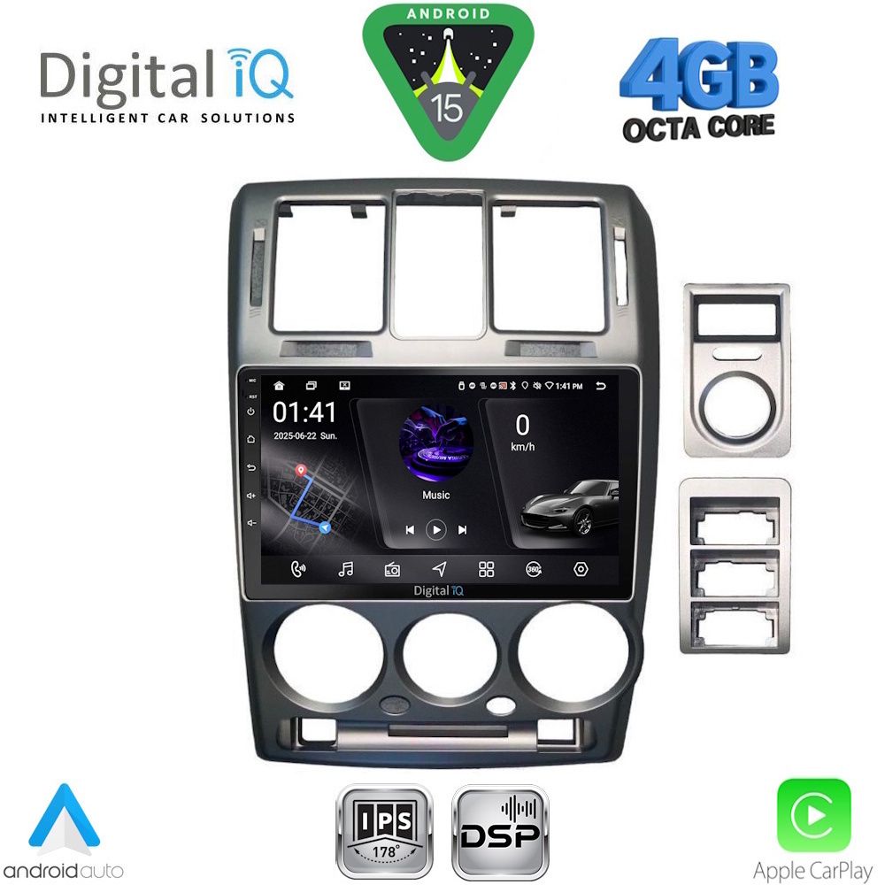 DIGITAL IQ RSG 6222GR_CPA (9inc) MULTIMEDIA TABLET for HYUNDAI GETZ mod. 2002-2011 (GREY)