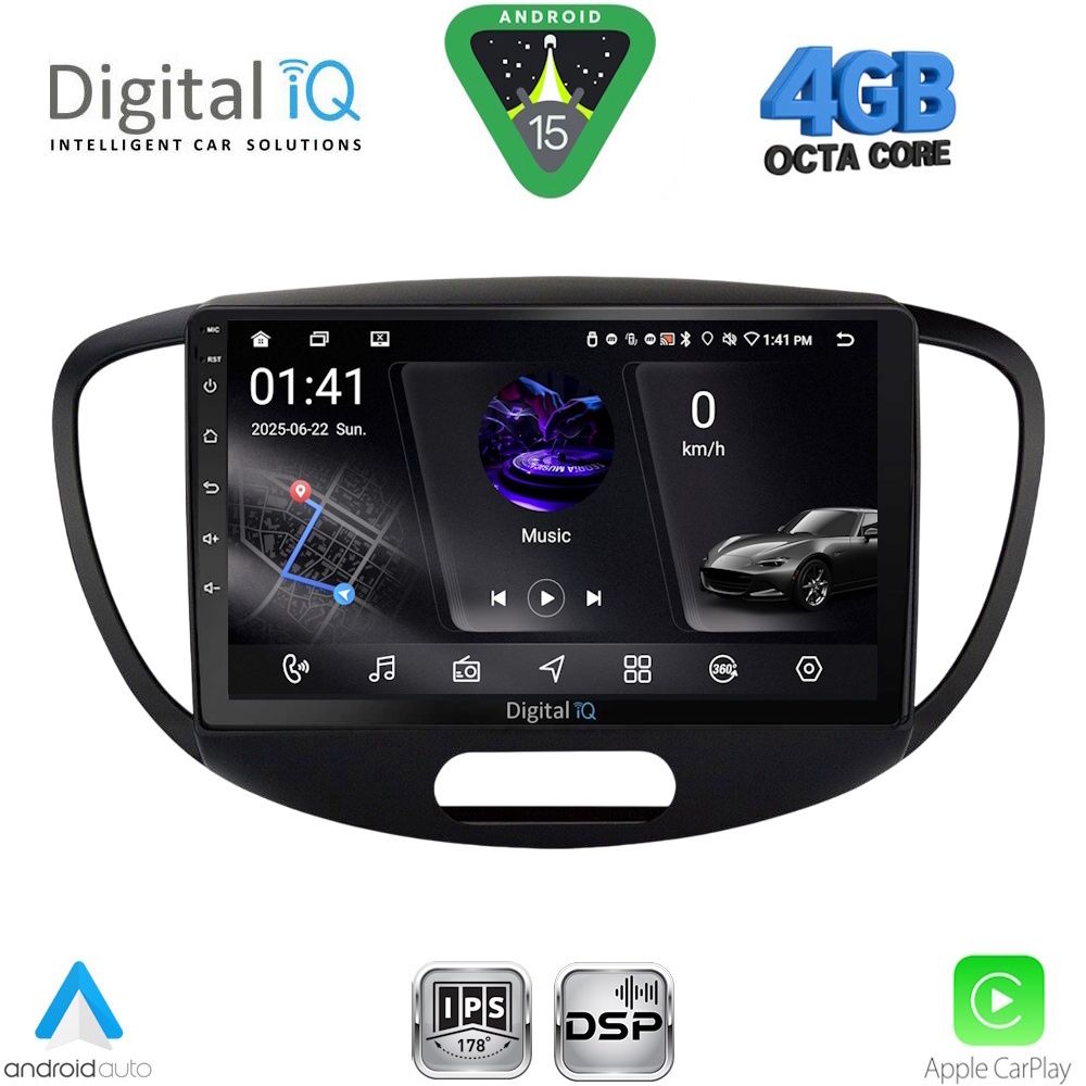 DIGITAL IQ RSG 6223_CPA (9inc) MULTIMEDIA TABLET for HYUNDAI i10 mod. 2008-2013