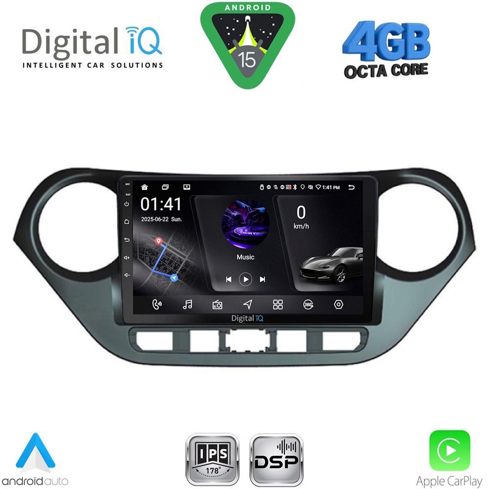 DIGITAL IQ RSG 6224_CPA (9inc) MULTIMEDIA TABLET for HYUNDAI i10 mod. 2014-2020
