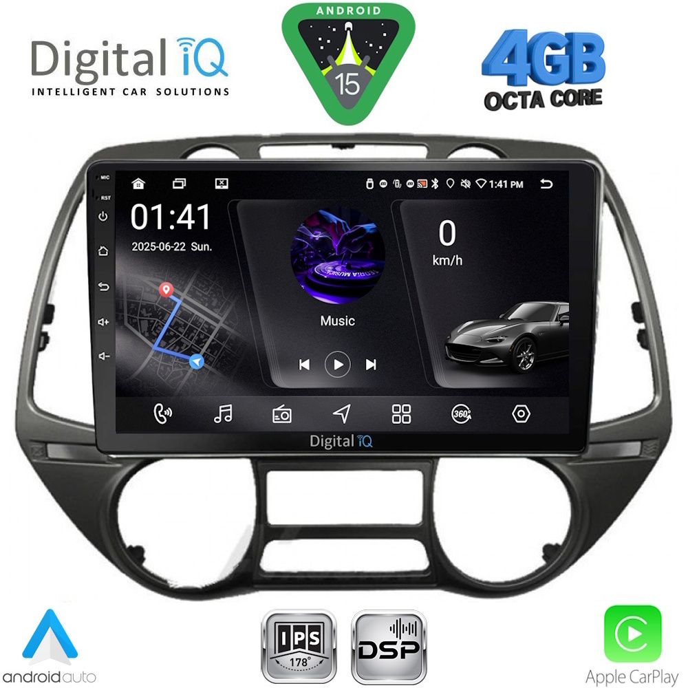 DIGITAL IQ RSG 6226_CPA (9inc) MULTIMEDIA TABLET for HYUNDAI i20 mod. 2008-2014