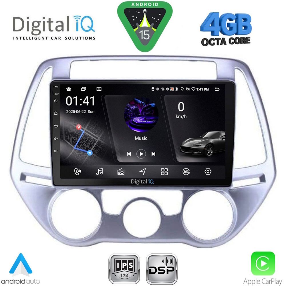 DIGITAL IQ RSG 6227_CPA A/C (9inc) MULTIMEDIA TABLET for HYUNDAI i20 mod. 2008-2012