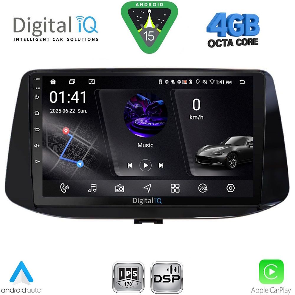 DIGITAL IQ RSG 6233_CPA (9inc) MULTIMEDIA TABLET for HYUNDAI i30 mod. 2018-2025