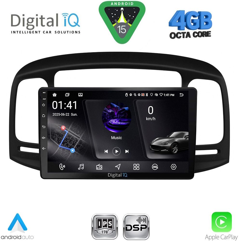 DIGITAL IQ RSG 6249BL_CPA (9inc) MULTIMEDIA TABLET for HYUNDAI ACCENT mod. 2005-2012 (BLACK)