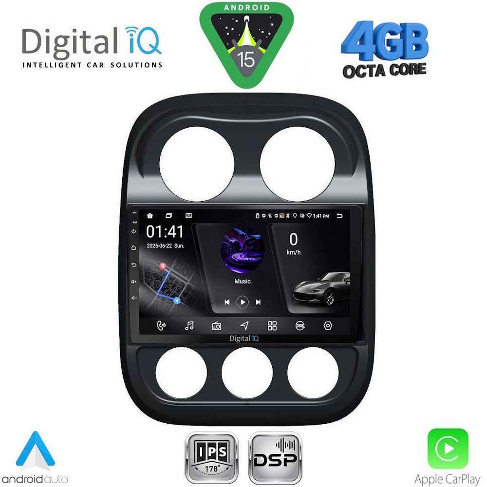 DIGITAL IQ RSG 6277_CPA (10inc) MULTIMEDIA TABLET for JEEP COMPASS - PATRIOT mod. 2007-2016