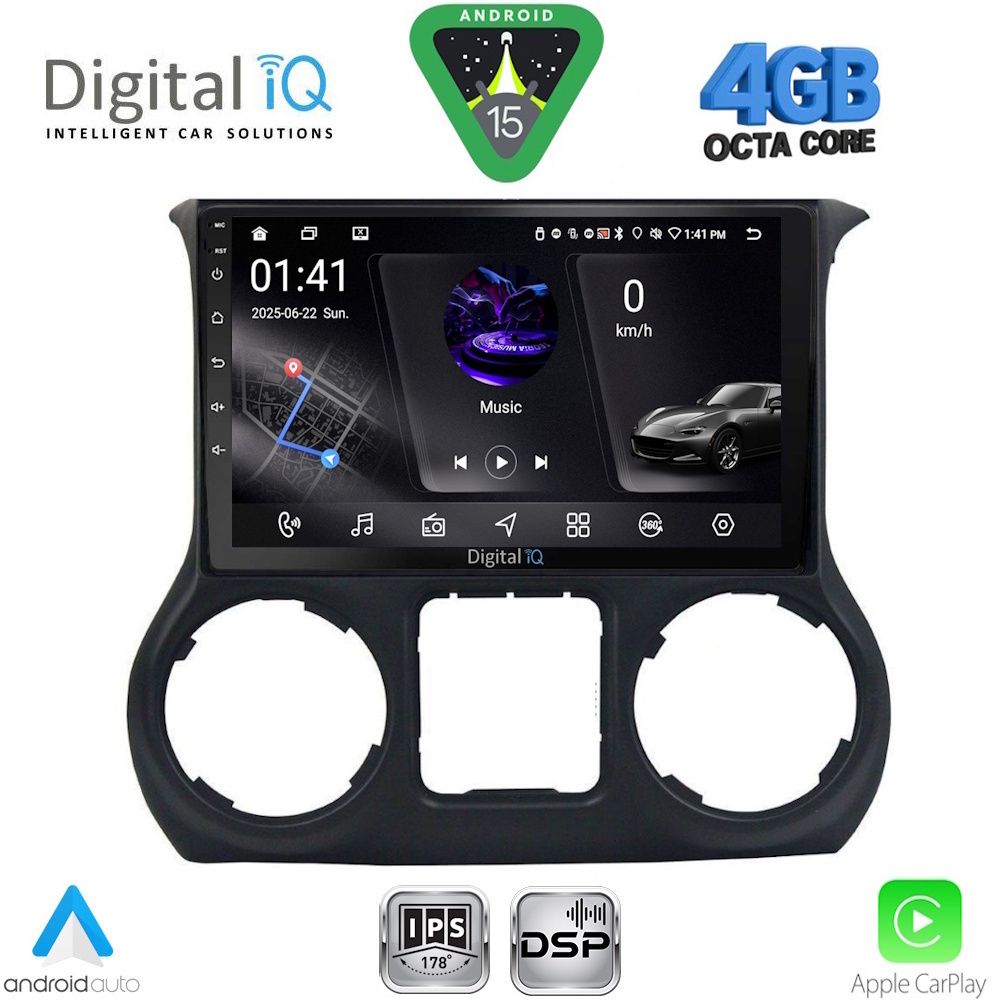 DIGITAL IQ RSG 6296_CPA (10inc) MULTIMEDIA TABLET for JEEP WRANGLER mod. 2014-2017