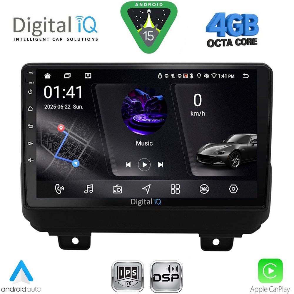 DIGITAL IQ RSG 6298_CPA (9inc) MULTIMEDIA TABLET for JEEP WRANGLER mod. 2018-2026
