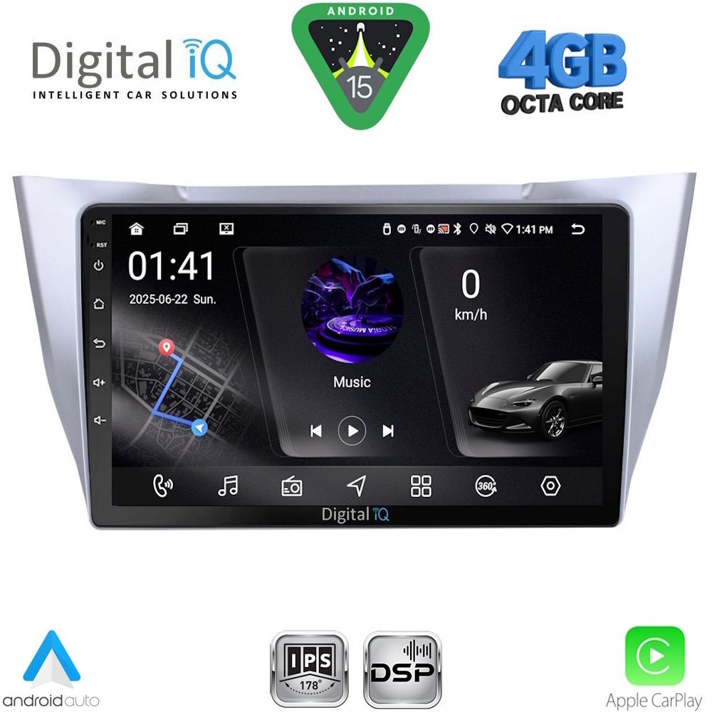 DIGITAL IQ RSG 6345SL_CPA (10inc) MULTIMEDIA TABLET for LEXUS RX 300 – 400 mod. 2003-2008