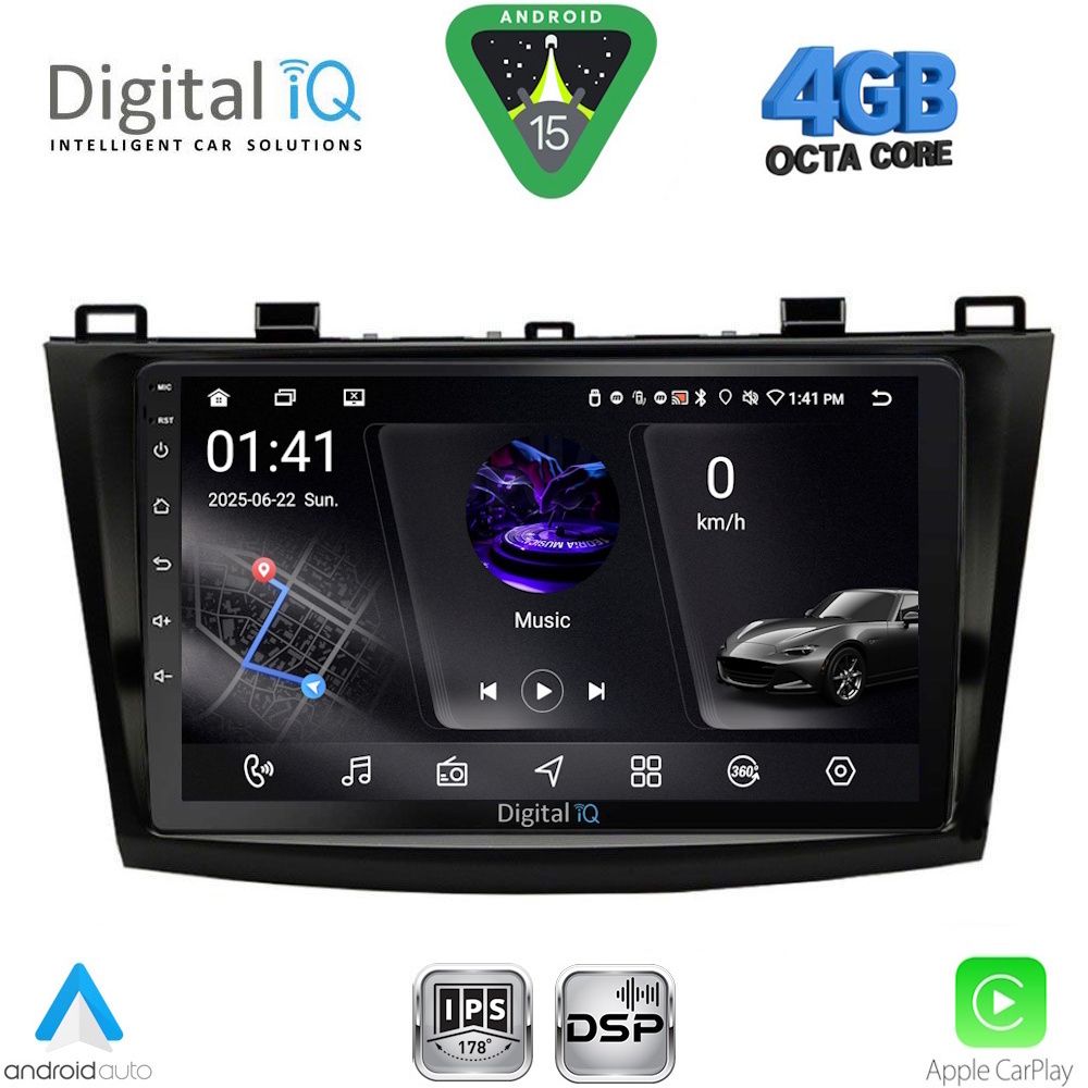 DIGITAL IQ RSG 6366_CPA (9inc) MULTIMEDIA TABLET for MAZDA 3 mod. 2009-2014