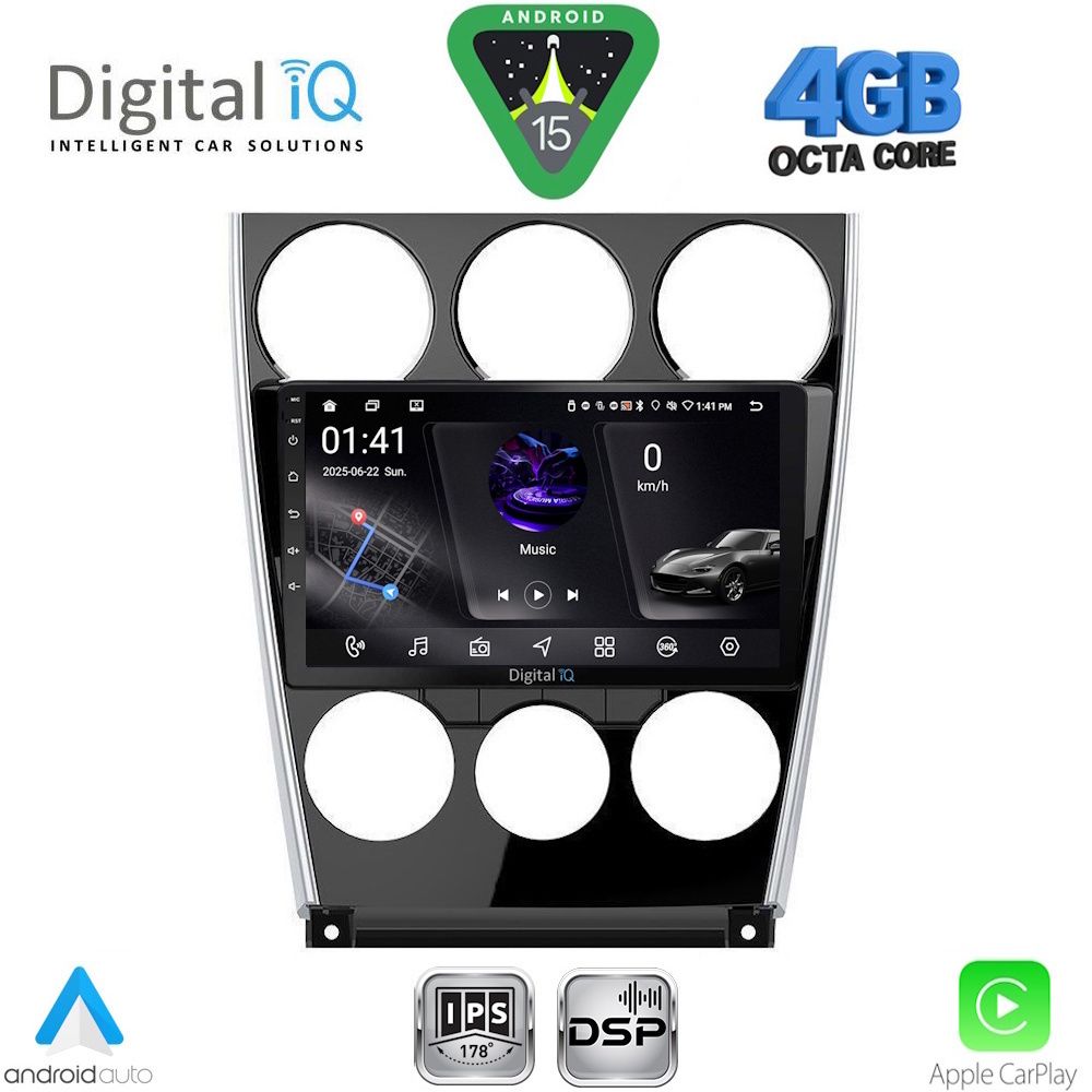 DIGITAL IQ RSG 6375_CPA (9inc) MULTIMEDIA TABLET for MAZDA 6 (FACELIFT) mod. 2005-2008