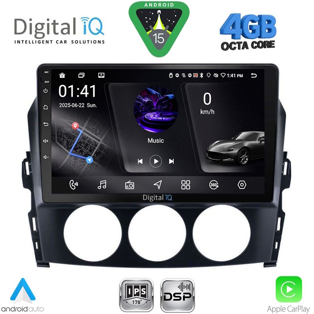 DIGITAL IQ RSG 6392_CPA (9inc) MULTIMEDIA TABLET for MAZDA MX5 mod. 2005-2015