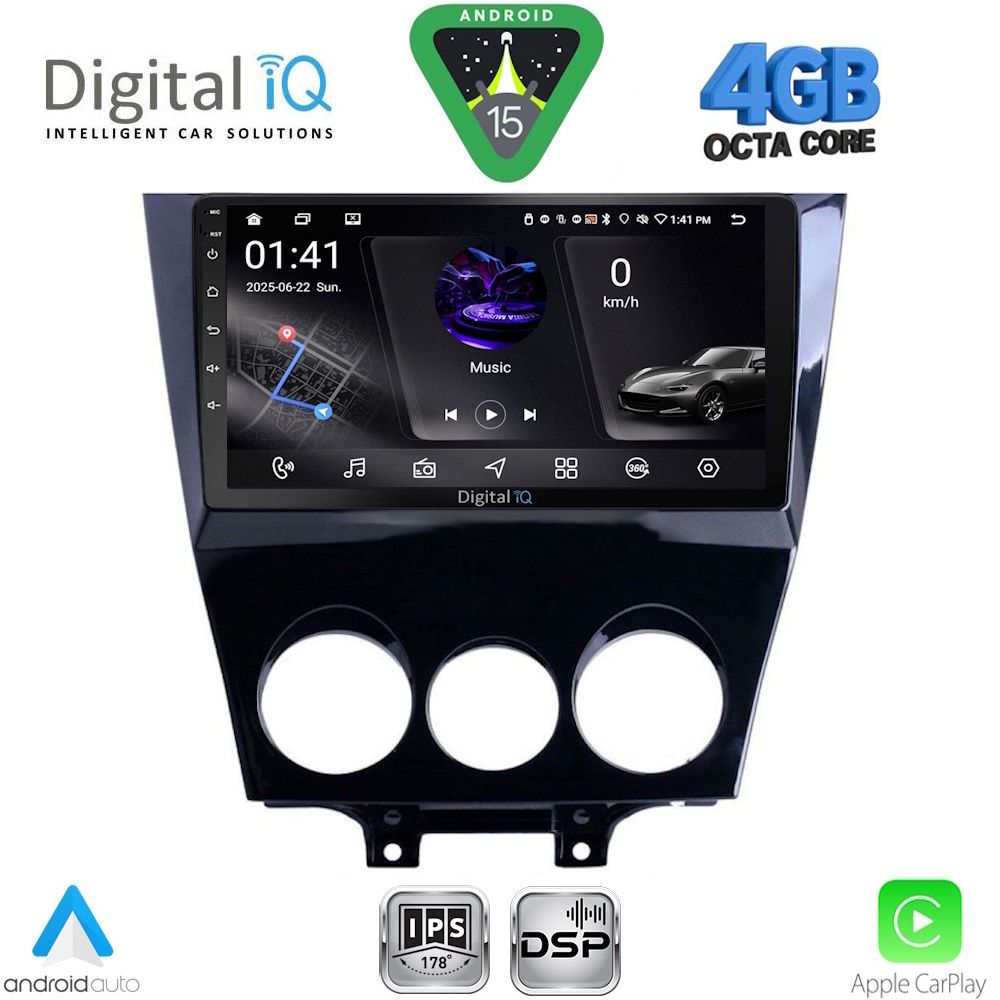 DIGITAL IQ RSG 6395_CPA (9inc) MULTIMEDIA TABLET for MAZDA RX8 mod. 2008-2014