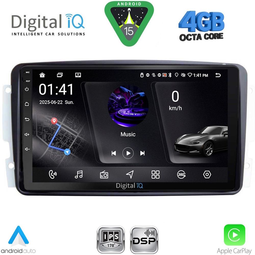 DIGITAL IQ RSG 6401_CPA (9inc) MULTIMEDIA TABLET for MERCEDES CLK (W209) mod. 2000-2004