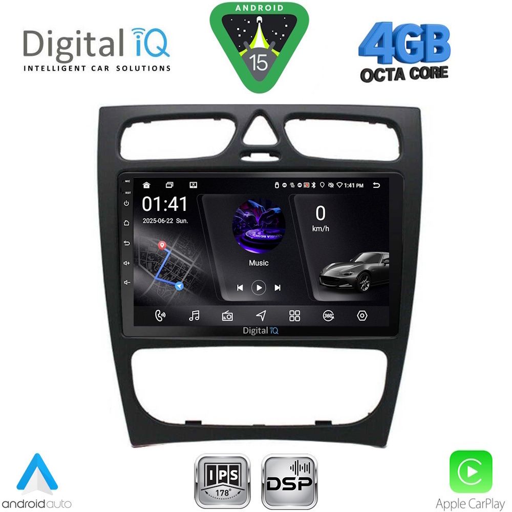DIGITAL IQ RSG 6402_CPA (9inc) MULTIMEDIA TABLET for MERCEDES C (W203) mod. 1999-2004
