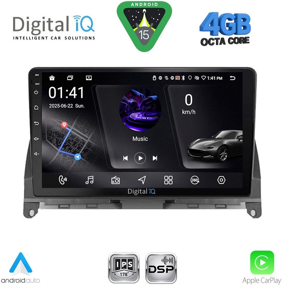 DIGITAL IQ RSG 6405_CPA (9inc) MULTIMEDIA TABLET for MERCEDES C (W204) mod. 2007-2011