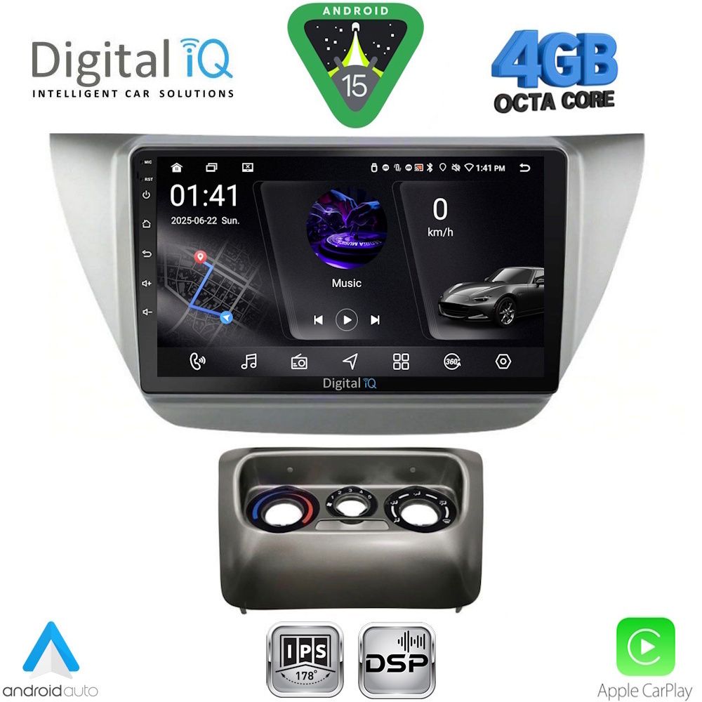 DIGITAL IQ RSG 6433_CPA (9inc) MULTIMEDIA TABLET for MITSUBISHI LANCER mod. 2000-2007