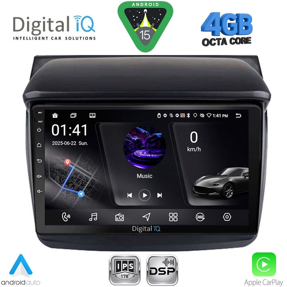 DIGITAL IQ RSG 6436_CPA (9inc) MULTIMEDIA TABLET for MITSUBISHI L200 mod. 2006-2015