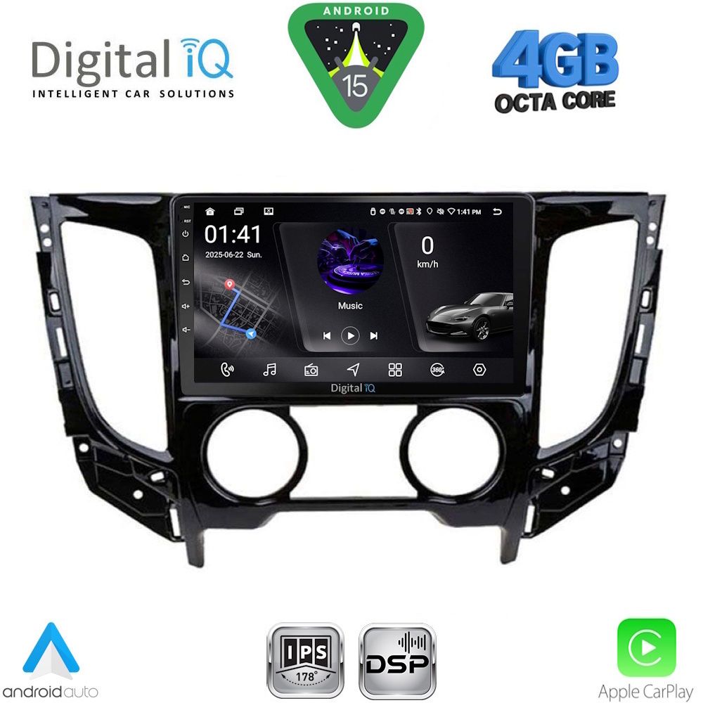 DIGITAL IQ RSG 6437_CPA A/C (9inc) MULTIMEDIA TABLET for MITSUBISHI L200 mod. 2015-2019 with A/C