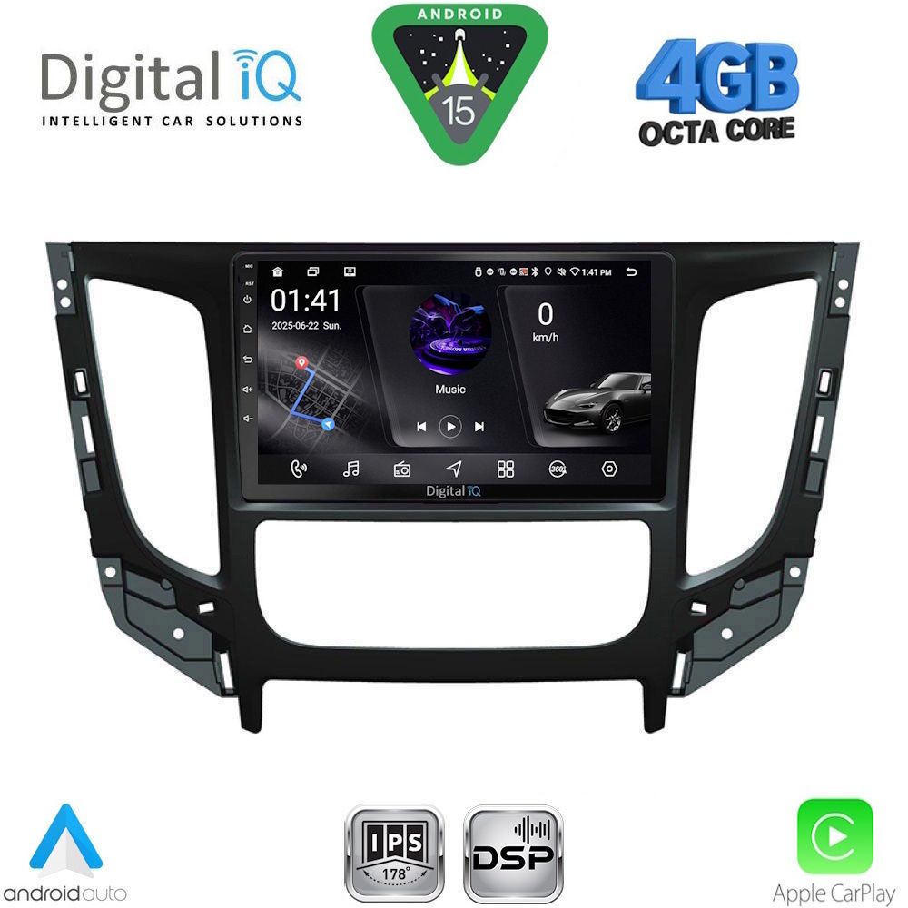 DIGITAL IQ RSG 6437_CPA CLIMA (9inc) MULTIMEDIA TABLET for MITSUBISHI L200 mod. 2015-2019 with CLIMA