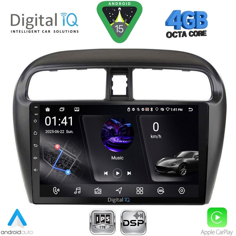 DIGITAL IQ RSG 6448_CPA (9inc) MULTIMEDIA TABLET for MITSUBISHI SPACESTAR mod. 2013-2020