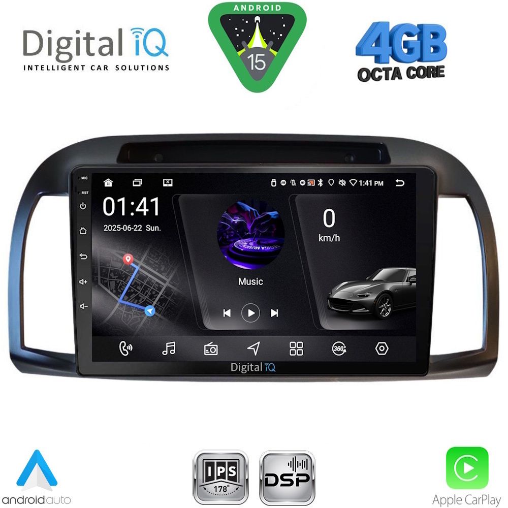 DIGITAL IQ RSG 6457BL_CPA (9inc) MULTIMEDIA TABLET for NISSAN MICRA K12 mod. 2002-2010 (BLACK)