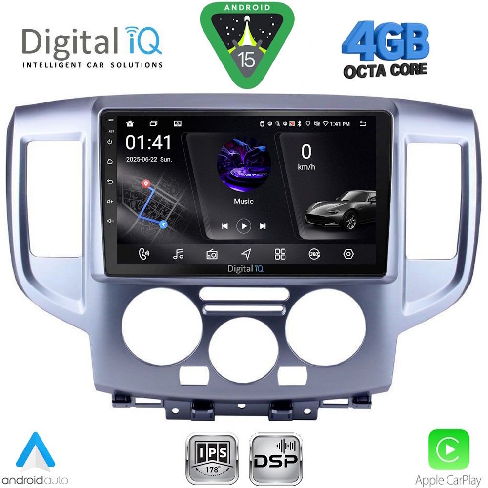 DIGITAL IQ RSG 6458SL_CPA (9inc) MULTIMEDIA TABLET for NISSAN NV 200 mod. 2009-2020 (SILVER)