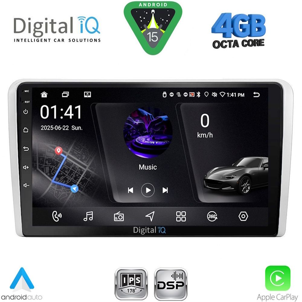 DIGITAL IQ RSG 6481SL_CPA (9inc) MULTIMEDIA TABLET for OPEL ALL mod. 2004-2014 (SILVER)
