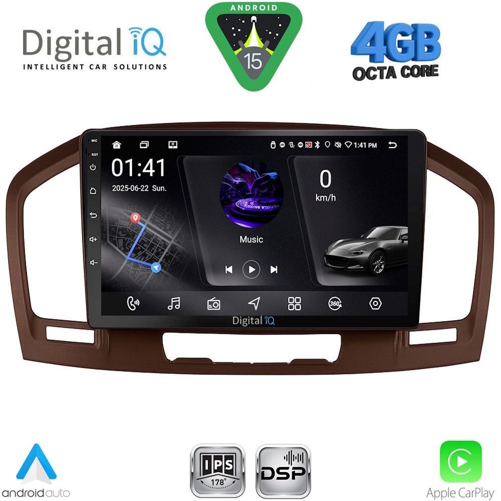 DIGITAL IQ RSG 6491BR_CPA (9inc) MULTIMEDIA TABLET for OPEL INSIGNIA mod. 2008-2013 (BROWN)