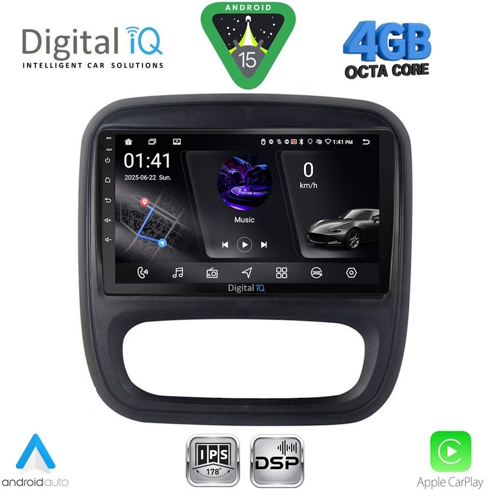 DIGITAL IQ RSG 6499_CPA (9inc) MULTIMEDIA TABLET for OPEL VIVARO – RENAULT TRAFIC – FIAT TALENDO – NISSAN NV 300 mod. 2014-2020