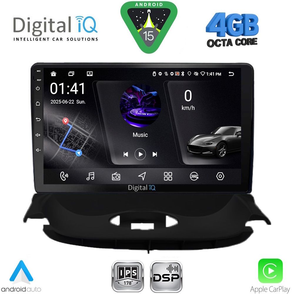DIGITAL IQ RSG 6505_CPA (9inc) MULTIMEDIA TABLET for PEUGEOT 206 mod. 1998-2006