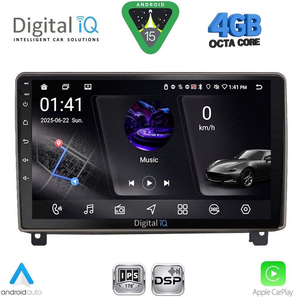 DIGITAL IQ RSG 6517_CPA (9inc) MULTIMEDIA TABLET for PEUGEOT 407 mod. 2004-2011