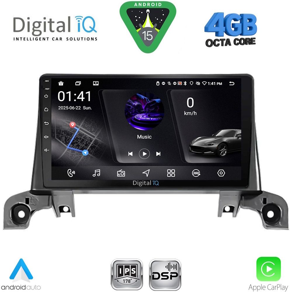 DIGITAL IQ RSG 6519_CPA (9inc) MULTIMEDIA TABLET for PEUGEOT 3008 - 5008 mod. 2016-2024