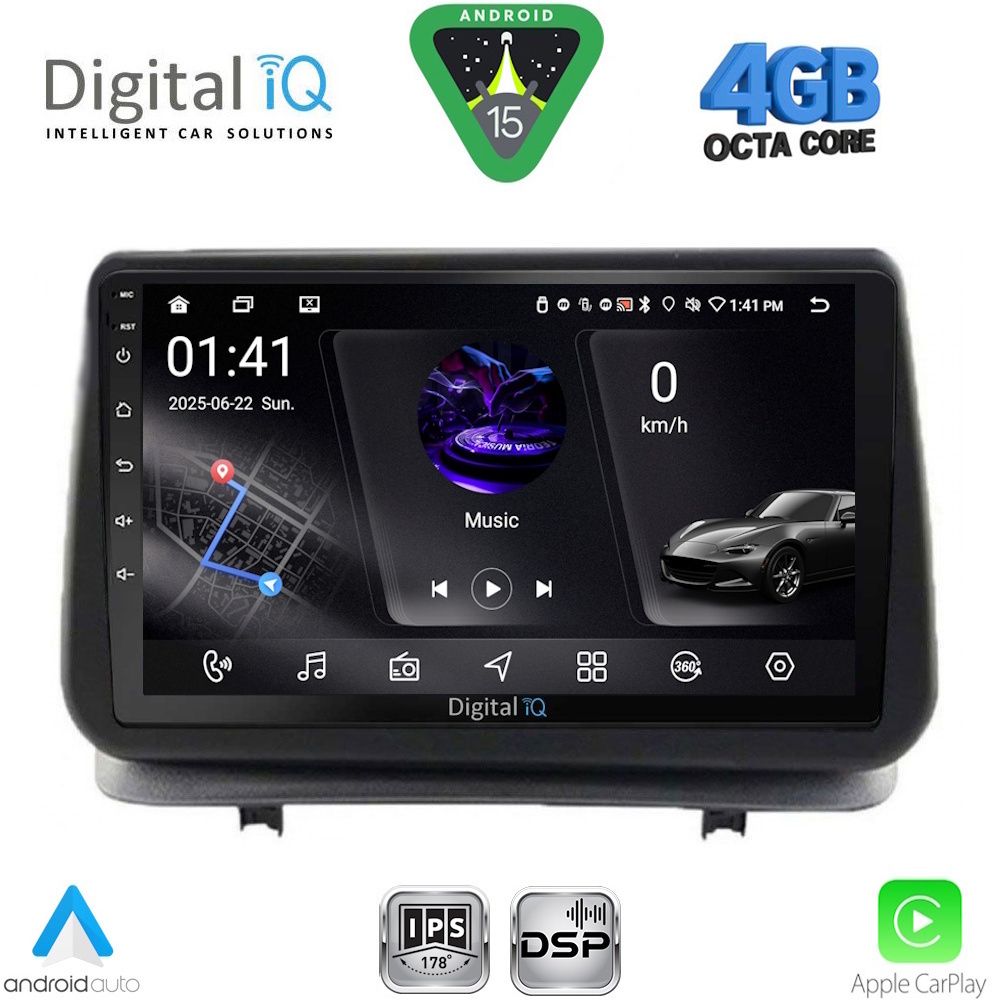 DIGITAL IQ RSG 6543_CPA (9inc) MULTIMEDIA TABLET for RENAULT CLIO mod. 2005-2011