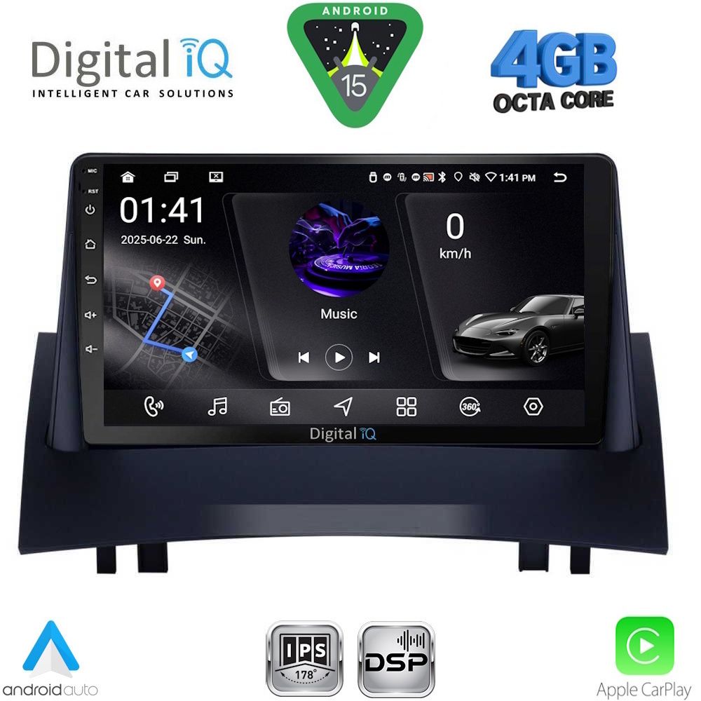 DIGITAL IQ RSG 6555_CPA (9inc) MULTIMEDIA TABLET for RENAULT MEGANE 2 mod. 2002-2008